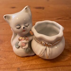 Vintage‎ Kitten Mini Planter/Toothpick Holder 1970s